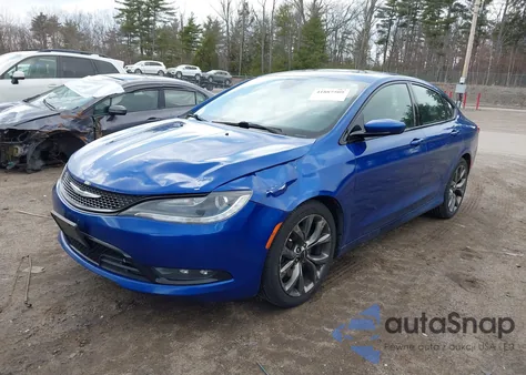 2015 Chrysler 200 S z USA, uszkodzony, nr VIN 1C3CCCBB3FN555058